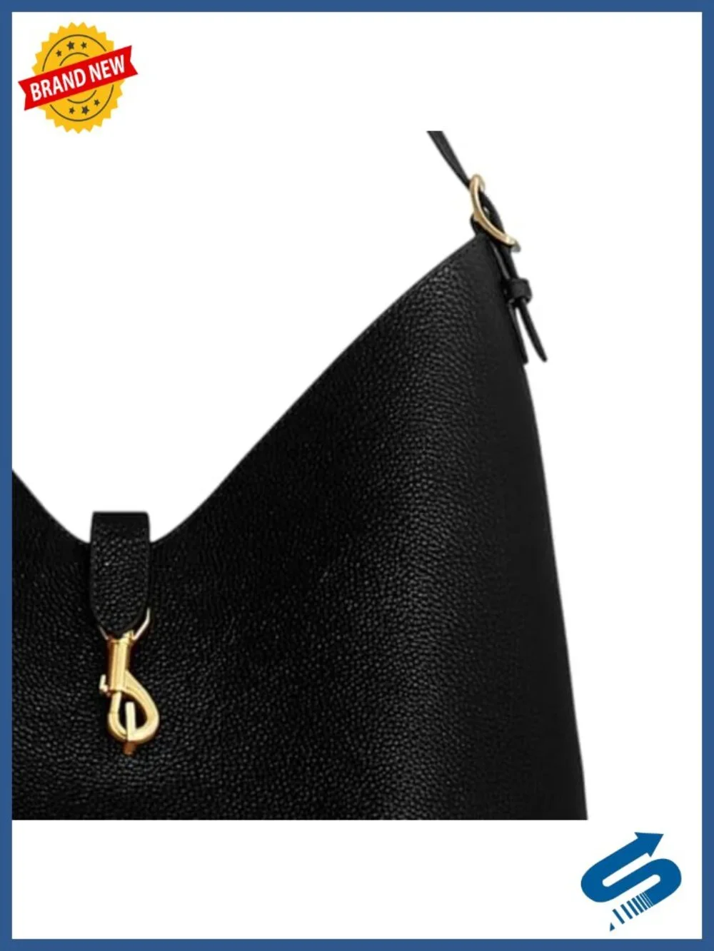 100% Leather Hobo Bag with Magnetic Snap Closure, Shoulder Strap Drop 23